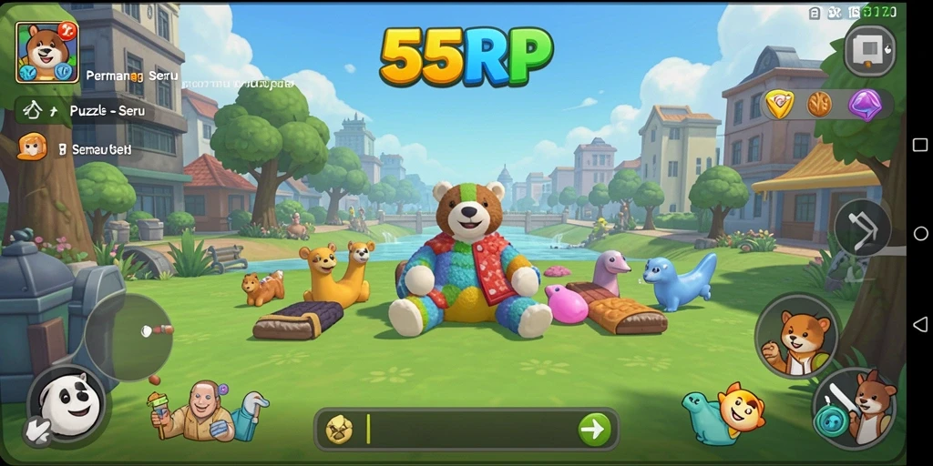 Tampilan gameplay 55RP dengan berbagai teka-teki menantang.