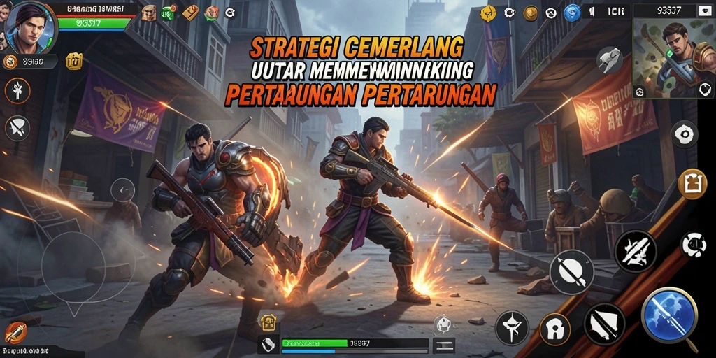 Screenshot dari gameplay strategis yang intens di 93337.