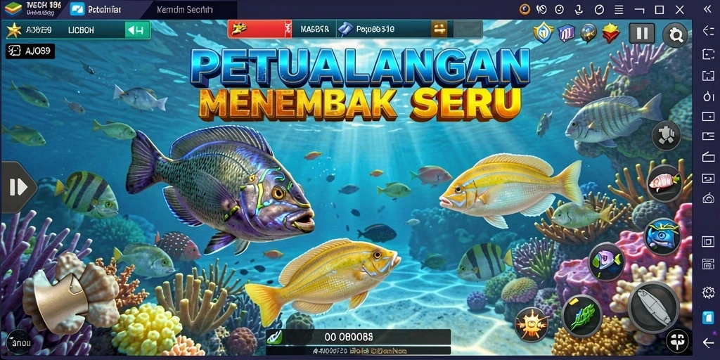 Tampilan gameplay AJO89 yang menarik saat menembak ikan.