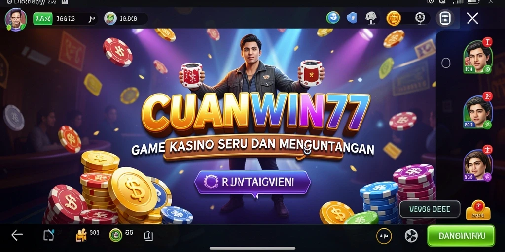 Screenshot CUANWIN77 menunjukkan gameplay Kasino yang seru dan interaktif.