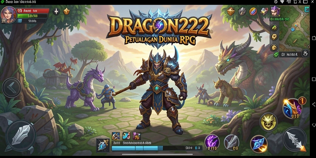 Tangkapan layar menampilkan aksi seru dalam gameplay RPG DRAGON222.