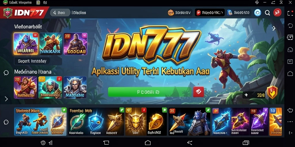 Screenshot IDN777 menampilkan antarmuka intuitif aplikasi Utility.