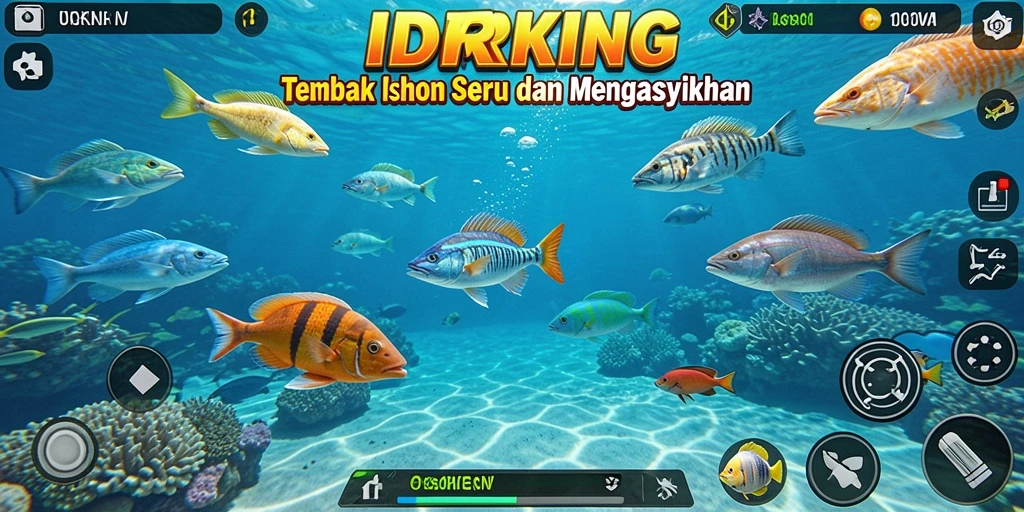 Screenshot utama IDRKING menampilkan aksi seru tembak ikan.