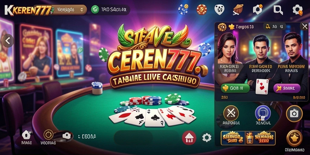Tampilan screenshot gameplay Live Casino KEREN777 yang mendebarkan.