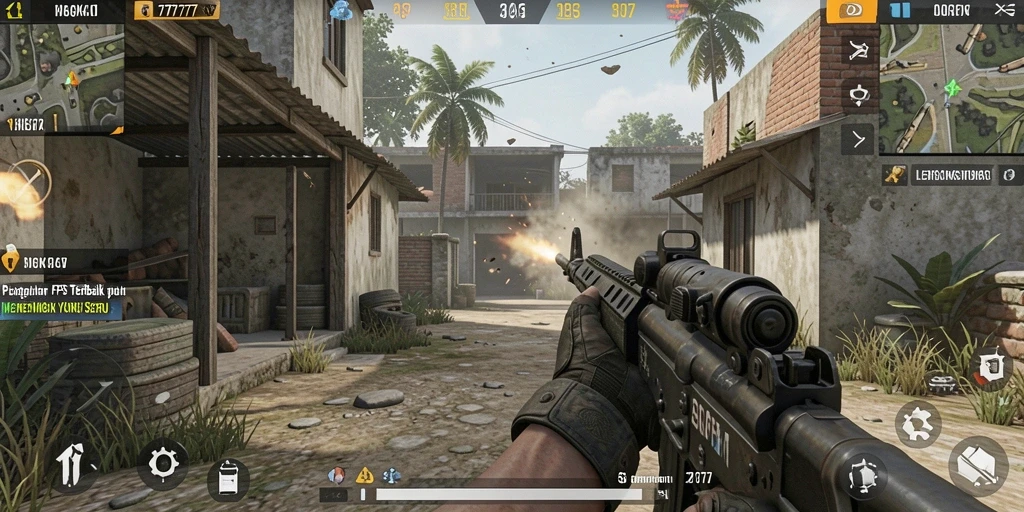 Screenshot gameplay LENGKAP777 yang menunjukkan pertarungan mendebarkan.
