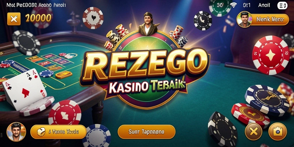 Tangkapan layar menunjukkan gameplay seru dari permainan Kasino REZEGO.