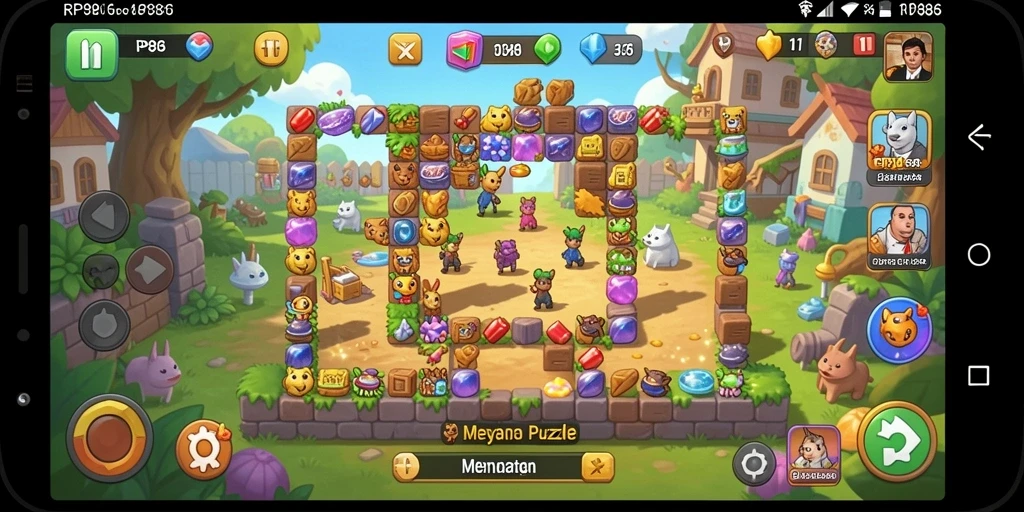 Tampilan menarik dari gameplay Puzzle di RP886 dengan berbagai level menantang.