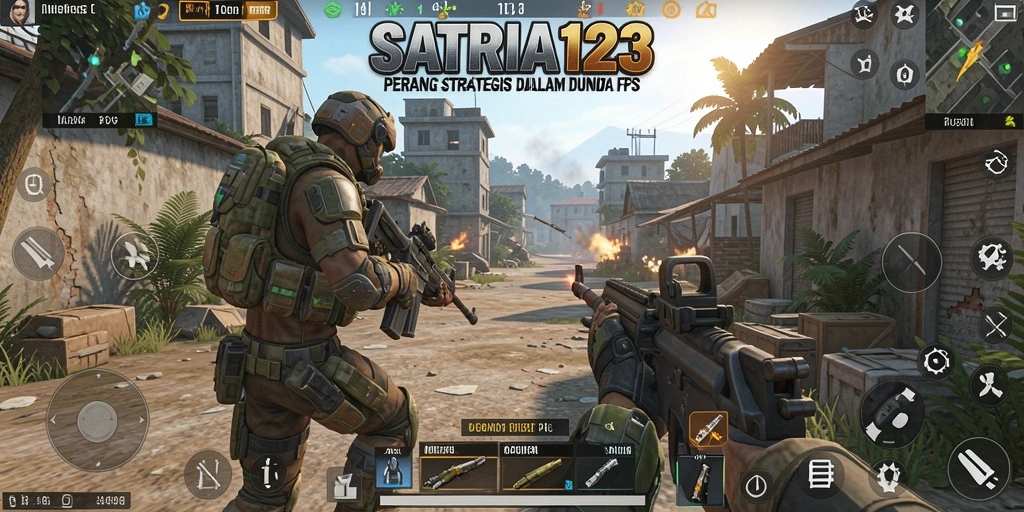 Tampilan menegangkan dalam pertempuran FPS di SATRIA123.