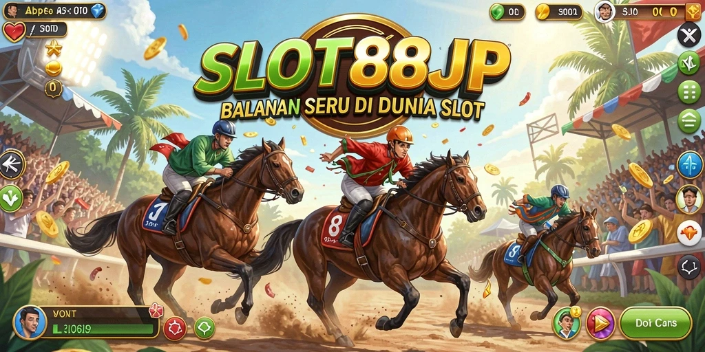 Screenshot dari gameplay balapan seru di SLOT88JP.