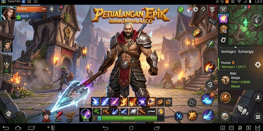 Screenshot SVIP9 menunjukkan aksi pertempuran seru di dunia ARPG.