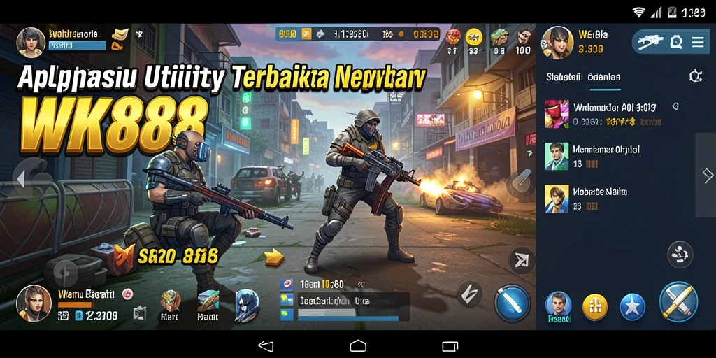 Tampilan antarmuka pengguna aplikasi WK888 yang intuitif.