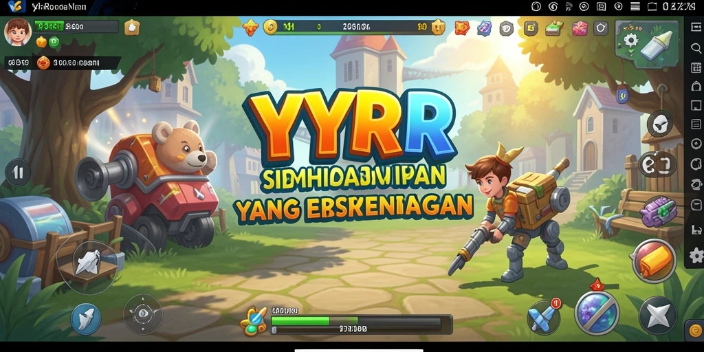 Tangkapan layar utama YYRR menampilkan karakter yang berinteraksi dalam gameplay simulasi.