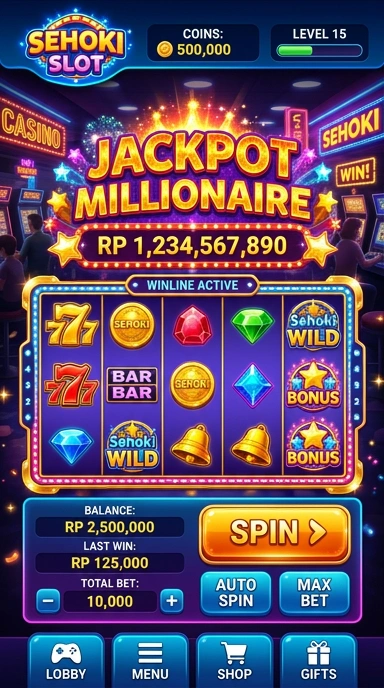 Tampilan layar utama aplikasi sehoki yang informatif.